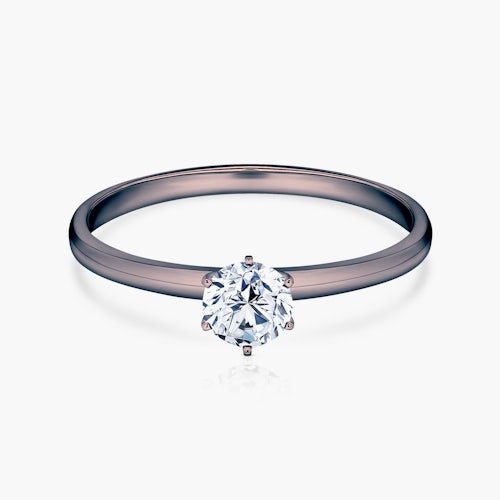 Pierścionek zaręczynowy SAVICKI: czarne złoto, diament